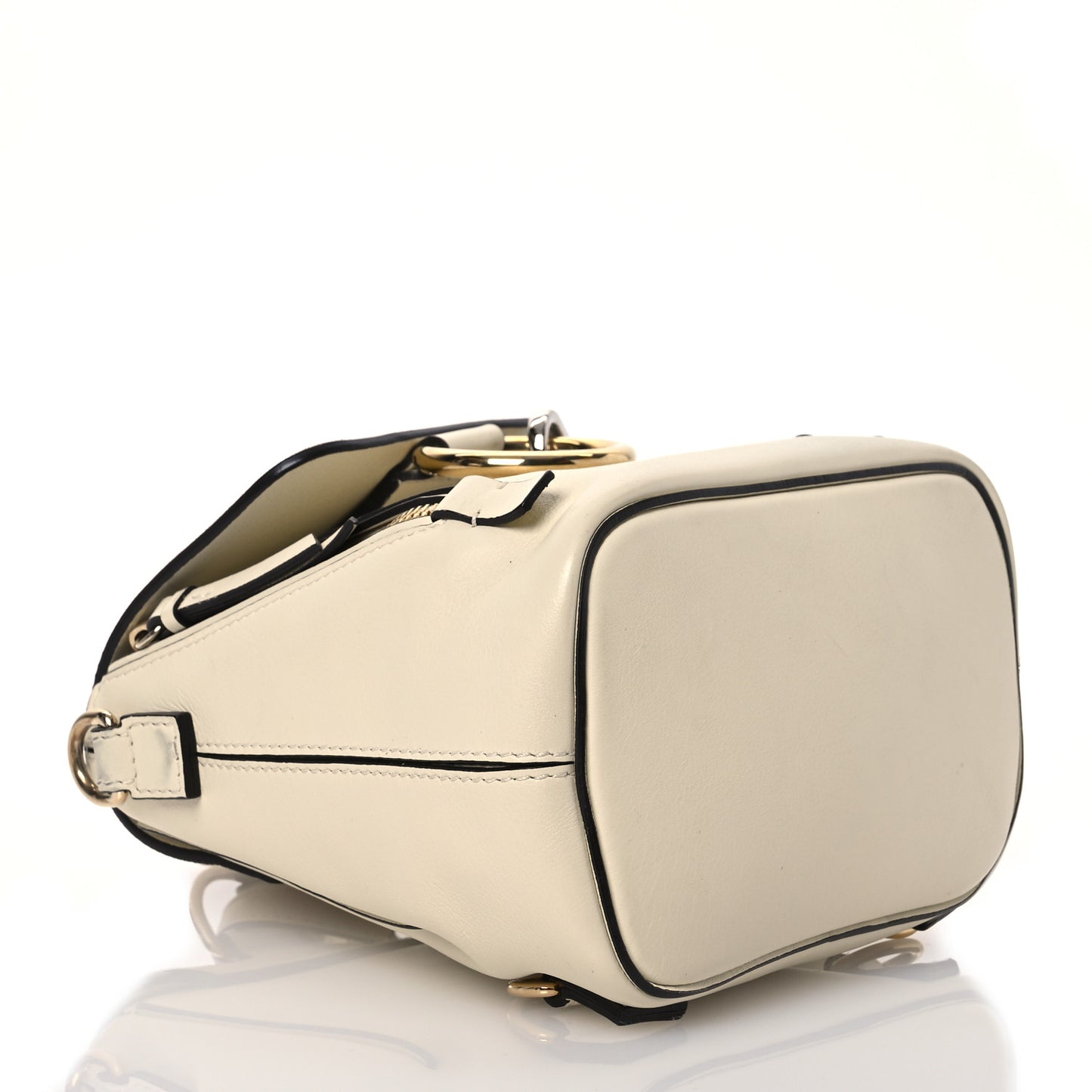 Suede Calfskin Mini Faye Backpack Off White