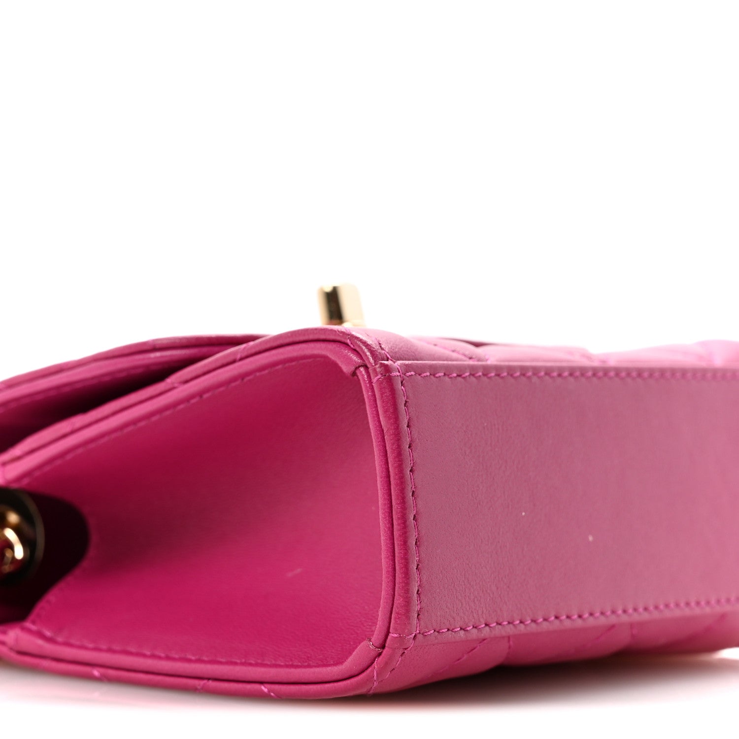 Chanel Lambskin Quilted Mini Trendy CC Clutch With Chain Fuchsia 9 of 11