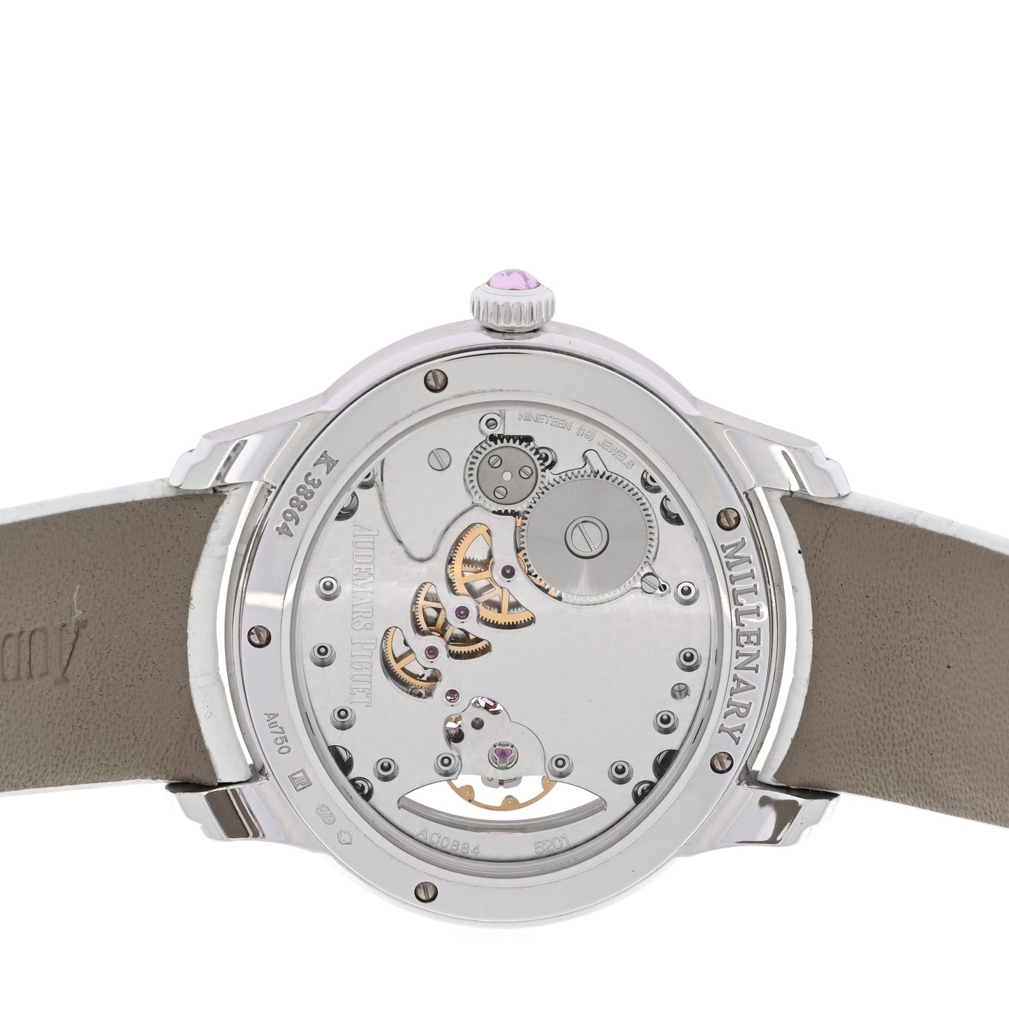 18K White Gold Alligator Diamond 39.5mm Millenary Manual Winding Watch 77247BC.ZZ.A813CR.01