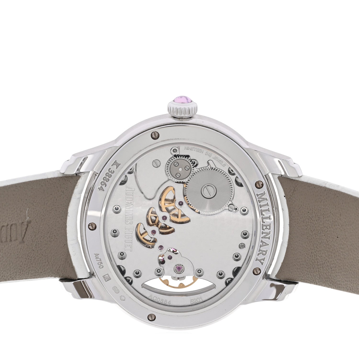 Audemars Piguet 18K White Gold Alligator Diamond 39.5mm Millenary Manual Winding Watch 77247BC.ZZ.A813CR.01 4 of 7