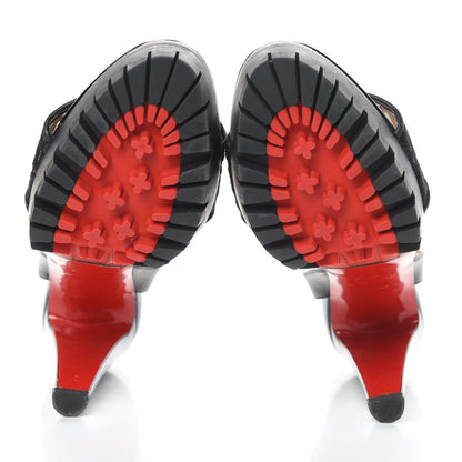 Christian Louboutin Chevron Mesh Patent Volumetric 120 Sandals 40 Black 5 of 7