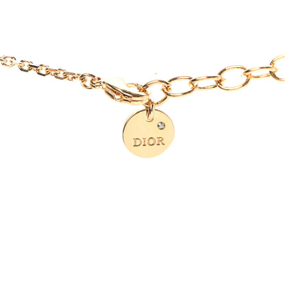 Christian Dior Metal Dioramour Necklace Gold Red 5 of 5