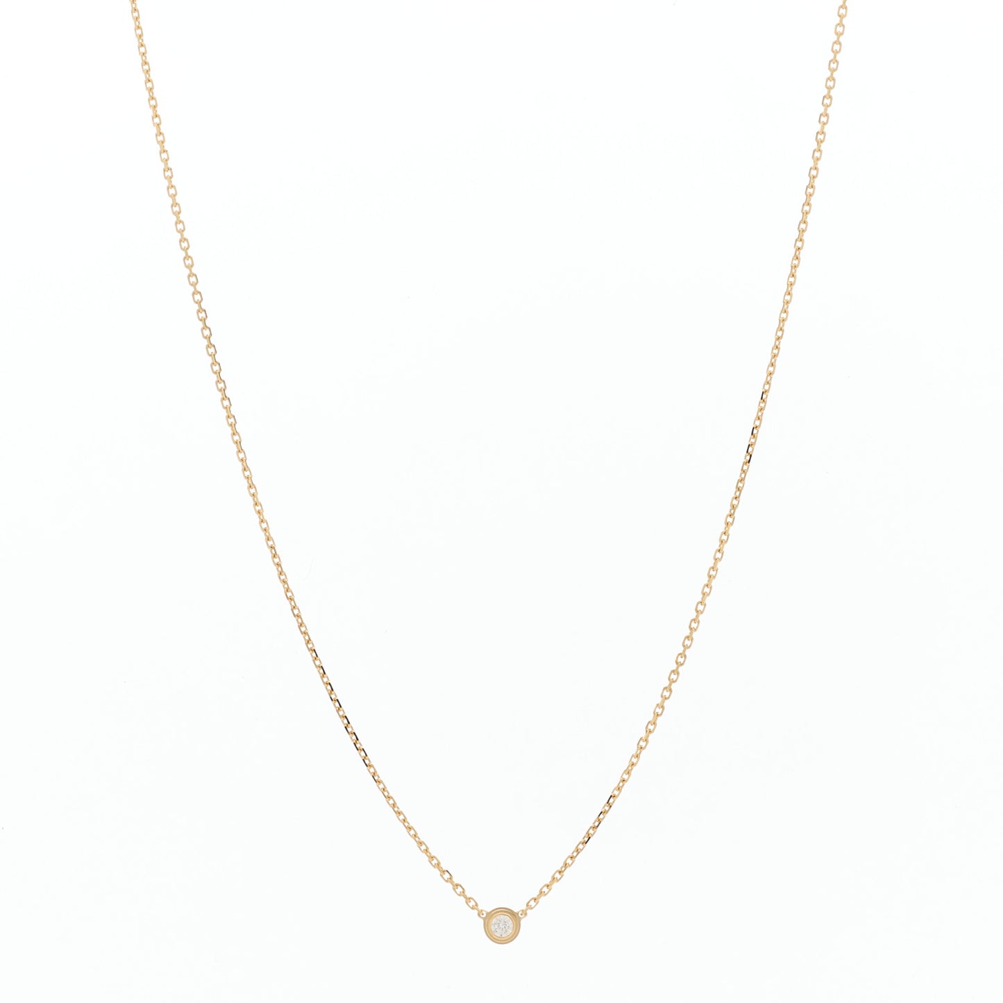 18K Yellow Gold Diamond XS D'Amour Pendant Necklace