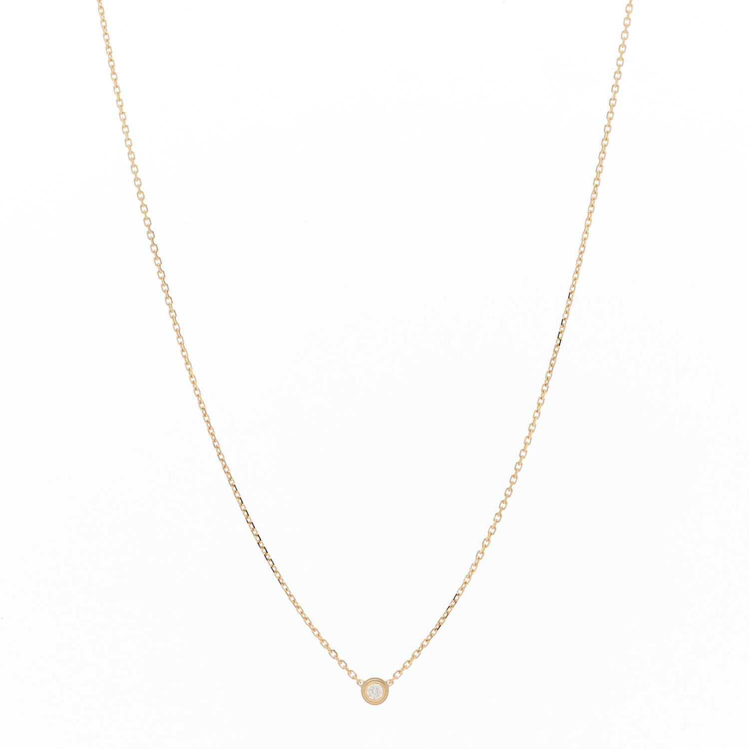 Cartier 18K Yellow Gold Diamond XS D'Amour Pendant Necklace 1 of 6