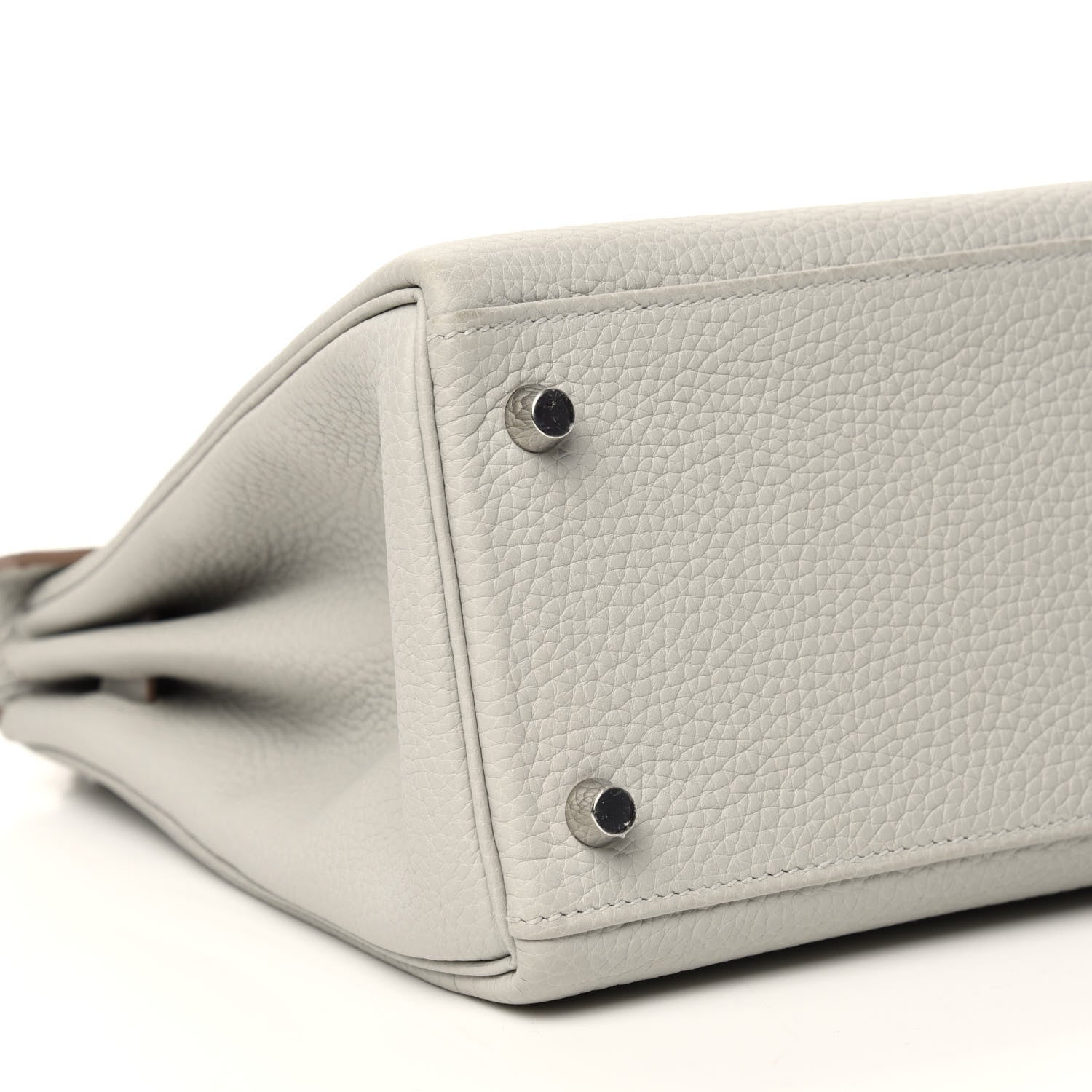 Hermes Taurillon Clemence Kelly Retourne 28 Gris Perle 7 of 12