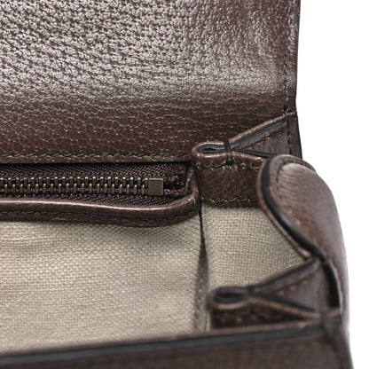 Gucci Monogram Jumbo GG Textured Dollar Calfskin Web Small Bamboo 1947 Top Handle Bag Camel Ebony New Acero 10 of 10
