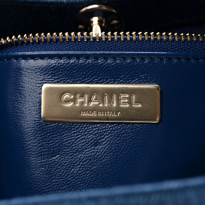 Chanel Denim Quilted Mini 31 Shopping Bag  Light Blue Dark Blue 6 of 11