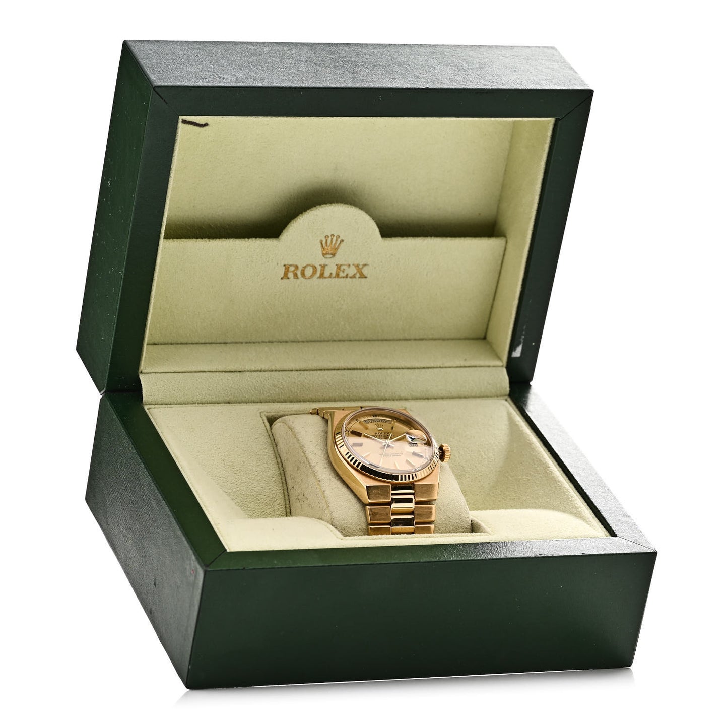 18K Yellow Gold 36mm Oysterquartz Day-Date Watch Champagne 19018