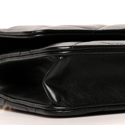 Chanel Lambskin Plexi Quilted Wallet On Chain WOC Black 9 of 11