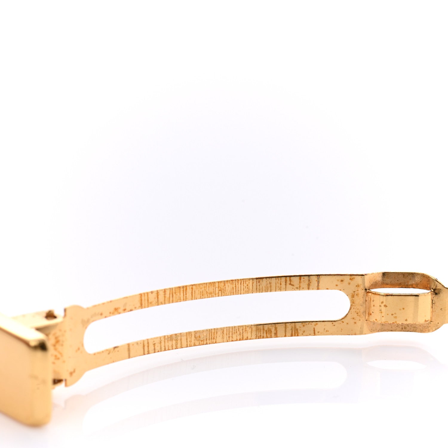 Chanel Metal Logo Hair Clip Barrette Gold 5 of 5