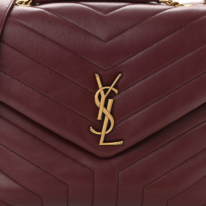 Saint Laurent Calfskin Y Quilted Monogram Medium Loulou Chain Satchel Palissandre 9 of 11