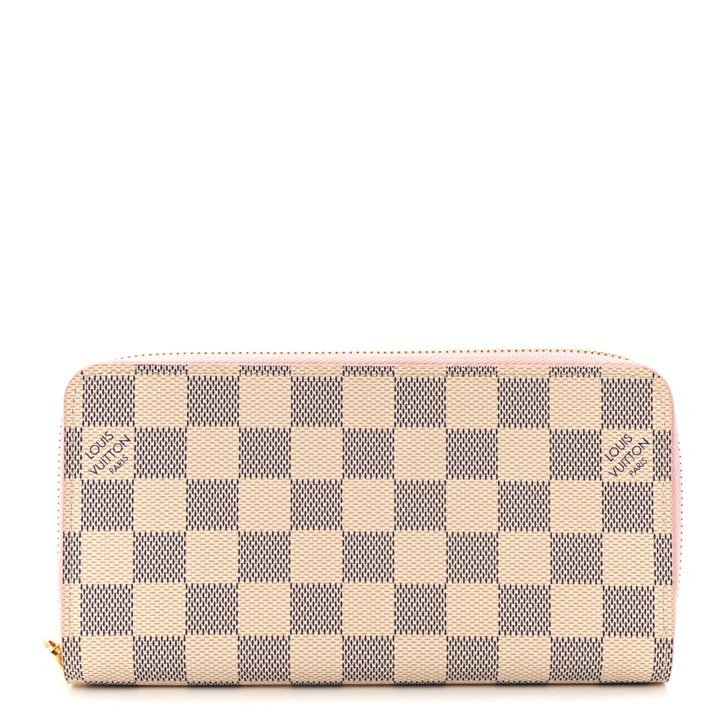 Damier Azur Zippy Wallet Rose Ballerine