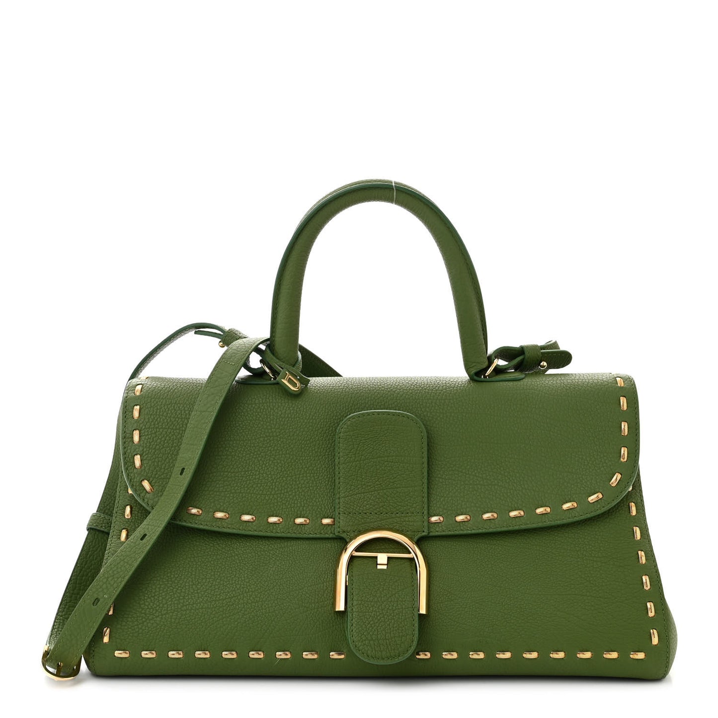 Rodeo Calfskin Surprique Brillant East West Satchel Green