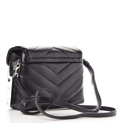Saint Laurent Calfskin Y Quilted Monogram Toy Loulou Crossbody Bag Black 3 of 10