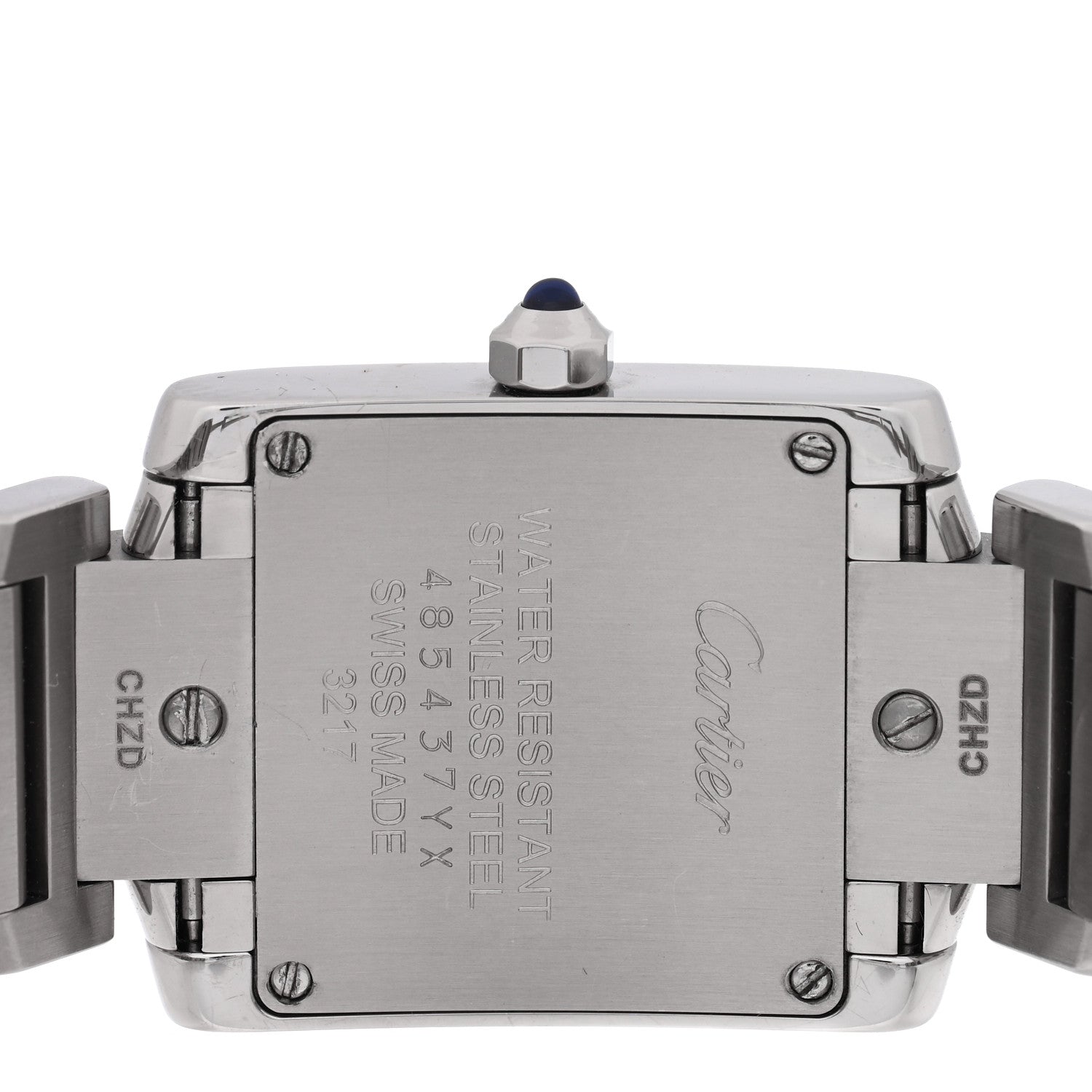 Cartier Stainless Steel Diamond Bezel 20mm Tank Francaise Quartz Watch 4 of 4