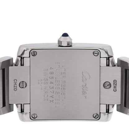 Cartier Stainless Steel Diamond Bezel 20mm Tank Francaise Quartz Watch 4 of 4