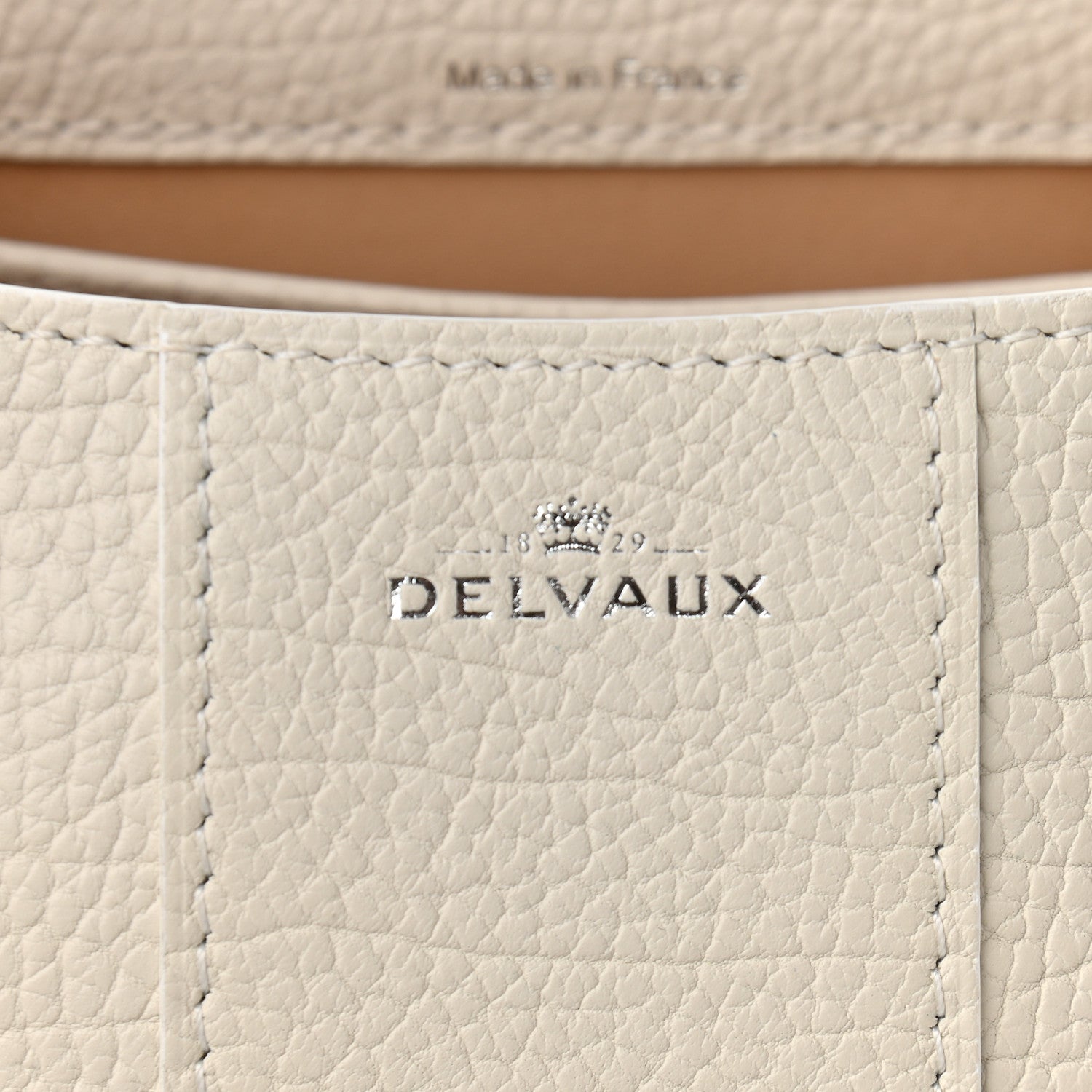 Delvaux Grained Calfskin Mini Brillant Satchel Ivory 6 of 8