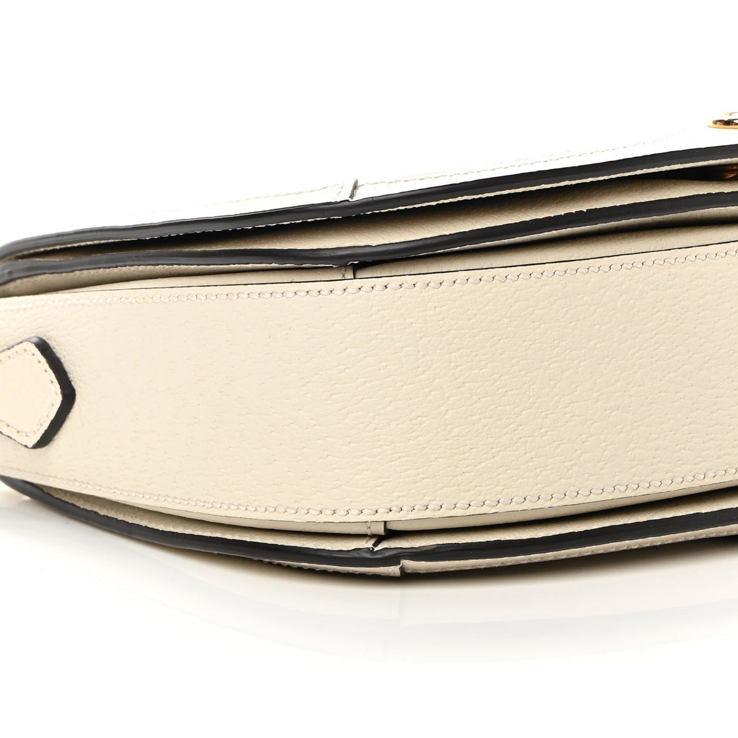 Textured Calfskin Small Ophidia Flap Messenger Bag Mystic White