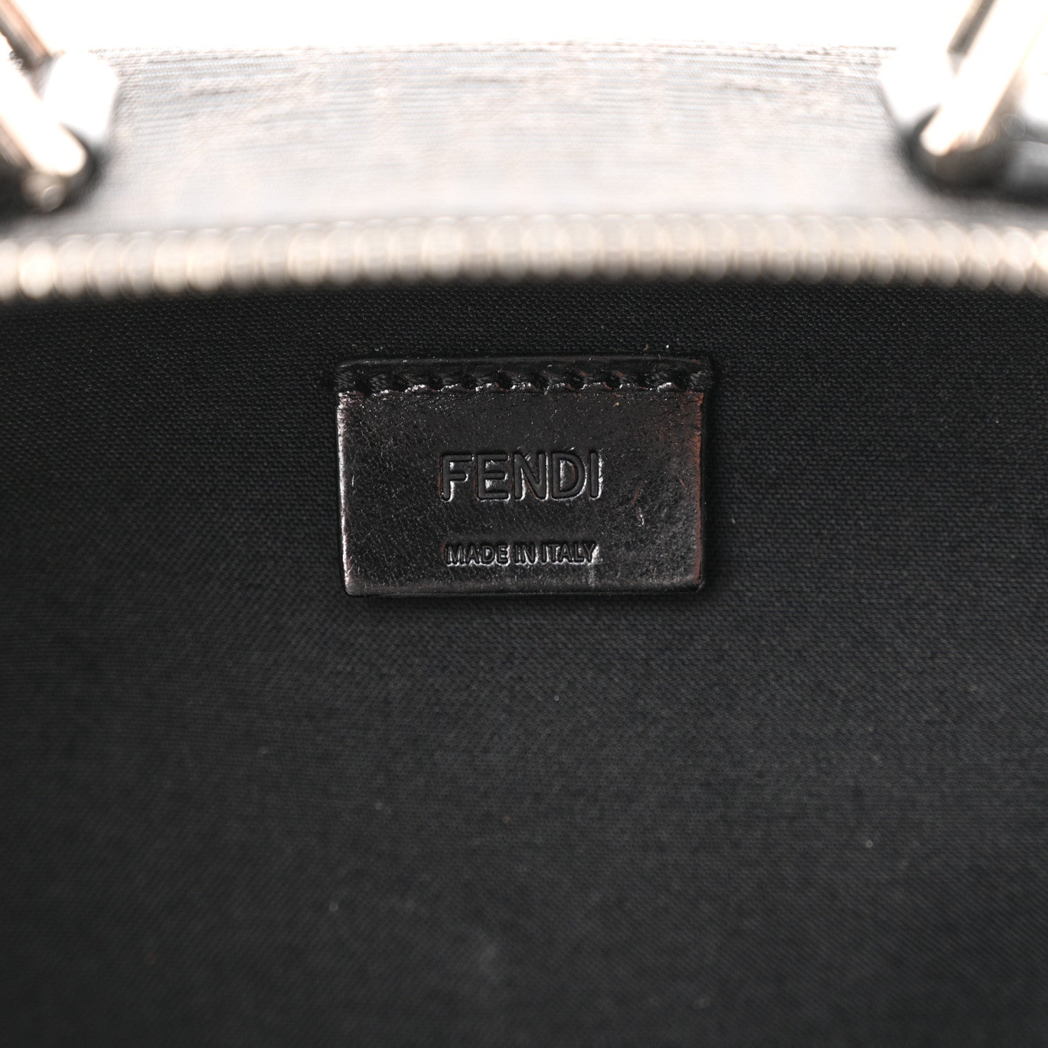 Fendi Recycled Fabric Jacquard Vitello Astro Micro FF Mini Trolley Bag Asfalto Black 8 of 13