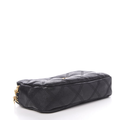 Saint Laurent Grained Lambskin Quilted Mini Becky Double Zip Bag Black 4 of 14