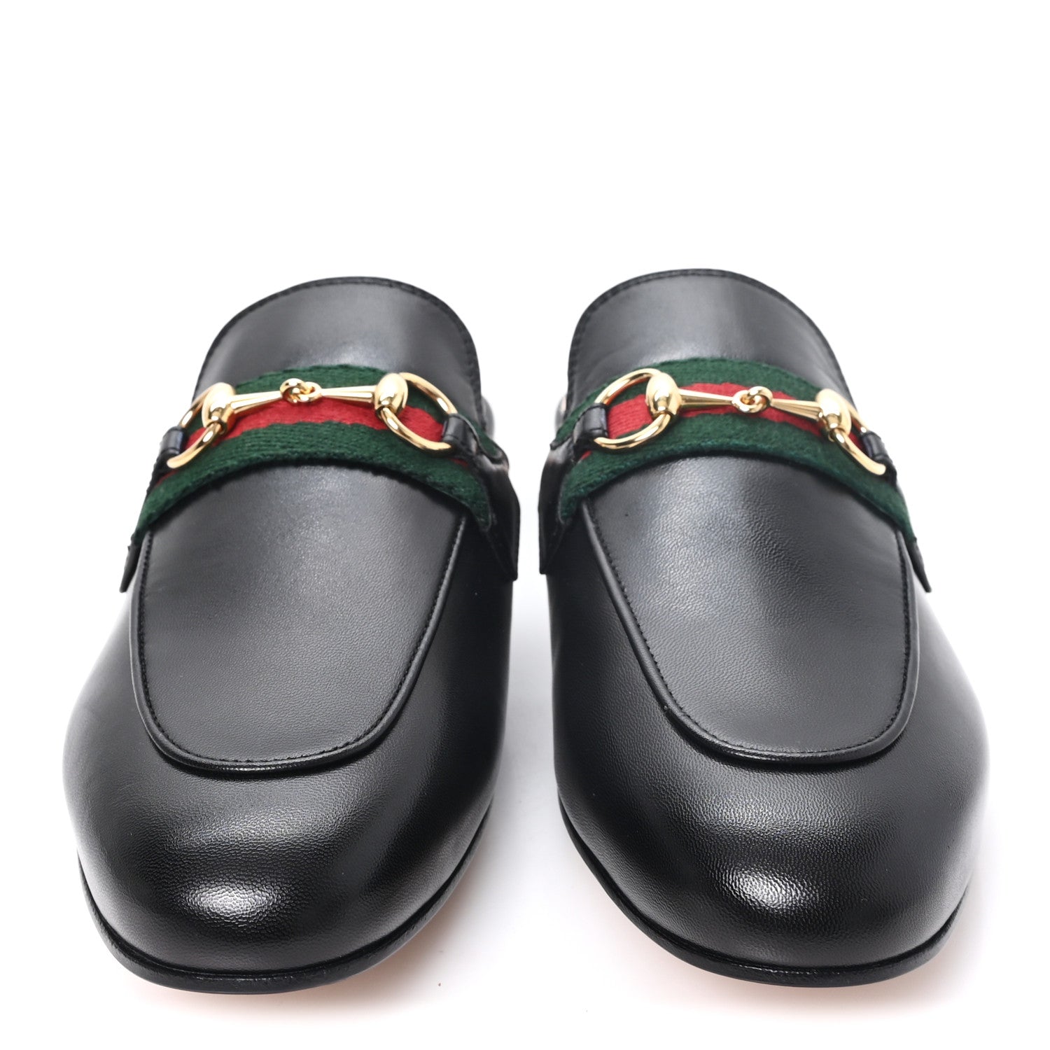 Gucci Malaga Kid Web Womens Princetown Slippers 35.5 Black 35.5 Black 3 of 9