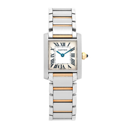 Cartier Stainless Steel 18K Yellow Gold 20mm Tank Francaise Quartz Watch 2 of 10