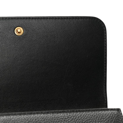 Balenciaga Grained Calfskin Logo Cash Phone Holder Wallet On Chain Black White 11 of 11