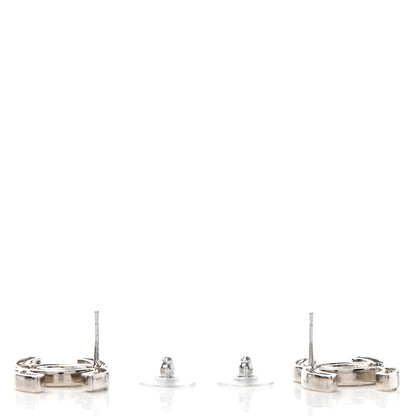 Chanel Crystal CC Starfall Earrings Silver 3 of 4