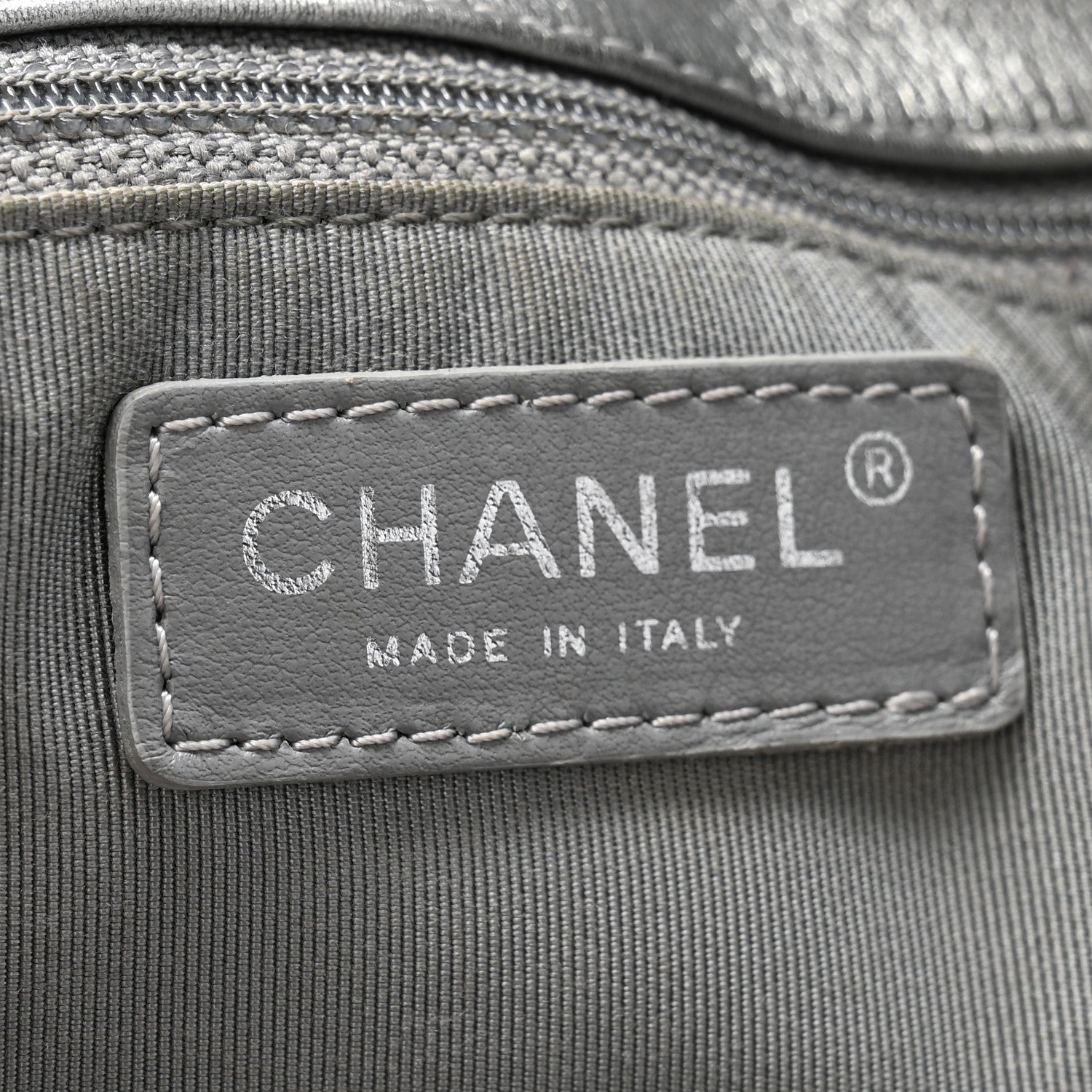 Chanel Metallic Crackled Calfskin Quilted Large Big Bang Hobo Silver 6 of 13