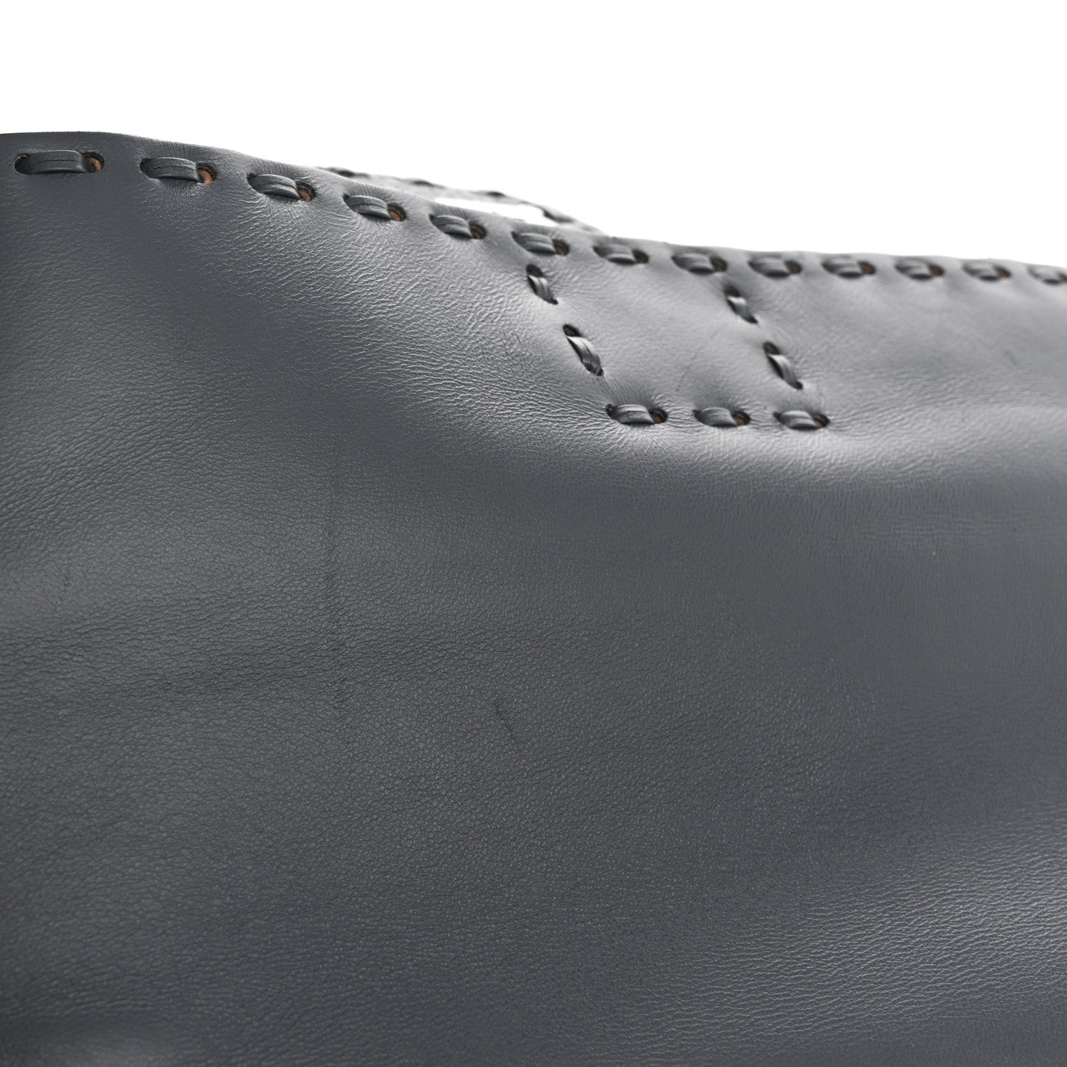 Fendi Cuoio Roma Sellerissima Nappa Sintetica Tape Stitch Mini Baguette Tempesta 13 of 13