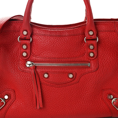 Balenciaga Vibrato Calfskin Classic Silver Hardware S City Rouge Cerise 9 of 15