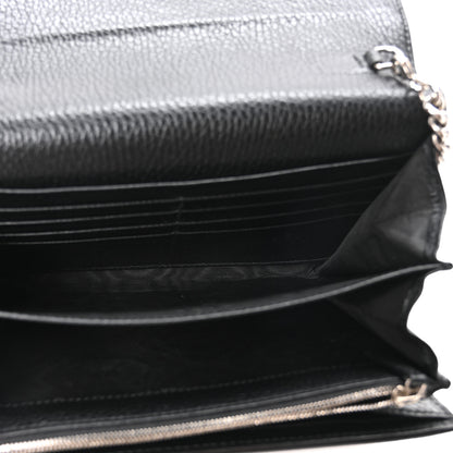 Gucci Calfskin Mini Dionysus Chain Wallet Black 5 of 9