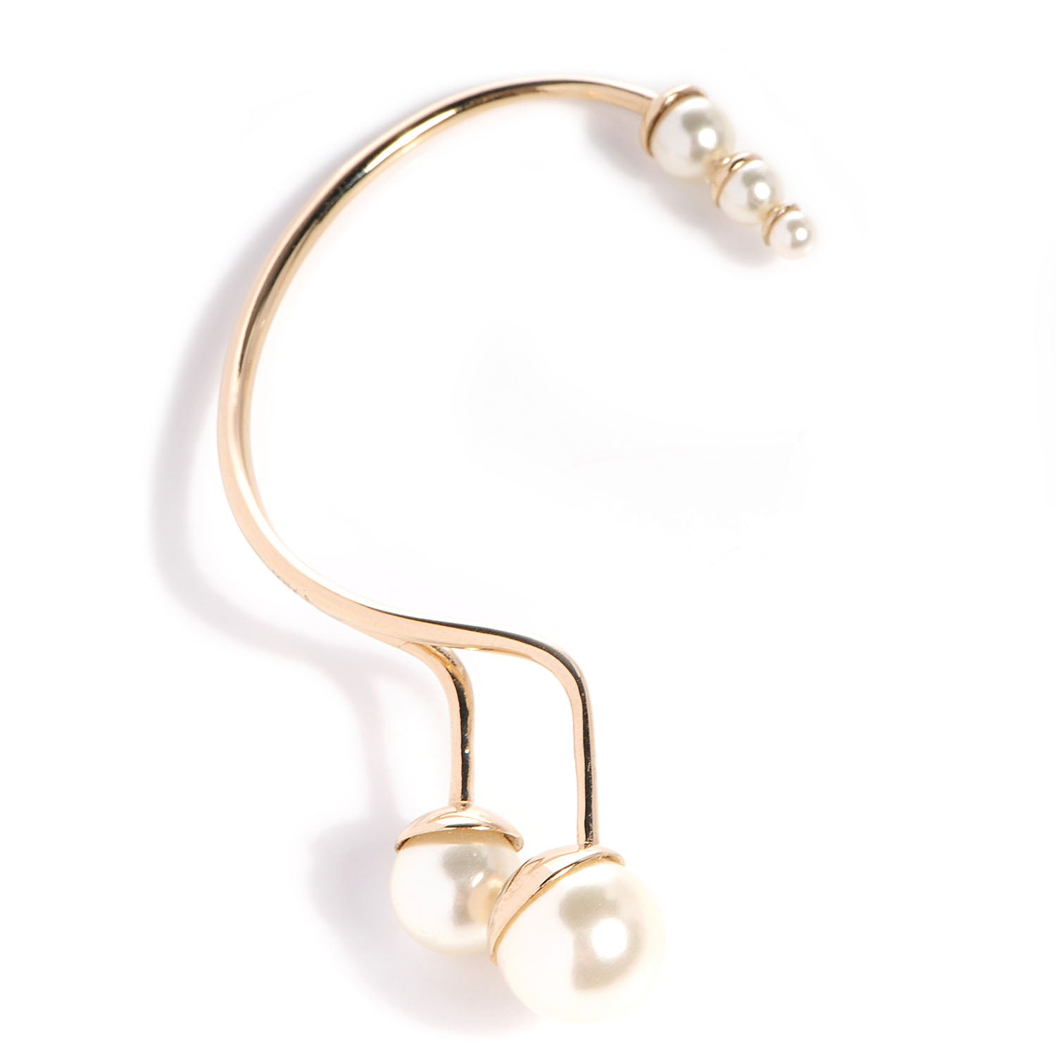 Christian Dior Pearl Ear Jewels Gold 1 of 6