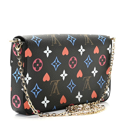 Louis Vuitton Game On Felicie Chain Wallet Black 3 of 9