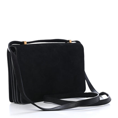 Saint Laurent Suede Monogram Small Dylan Shoulder Bag Black 2 of 9