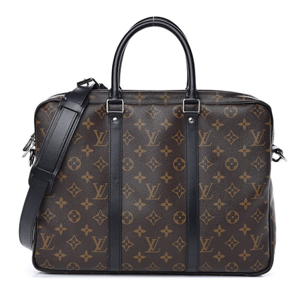 Louis Vuitton Monogram Macassar Porte-Documents Voyage PM 1 of 13