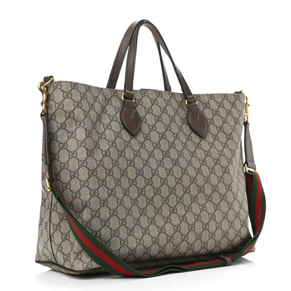 Gucci Soft GG Supreme Monogram Courrier Medium Crossbody Tote Beige New Acero 3 of 15