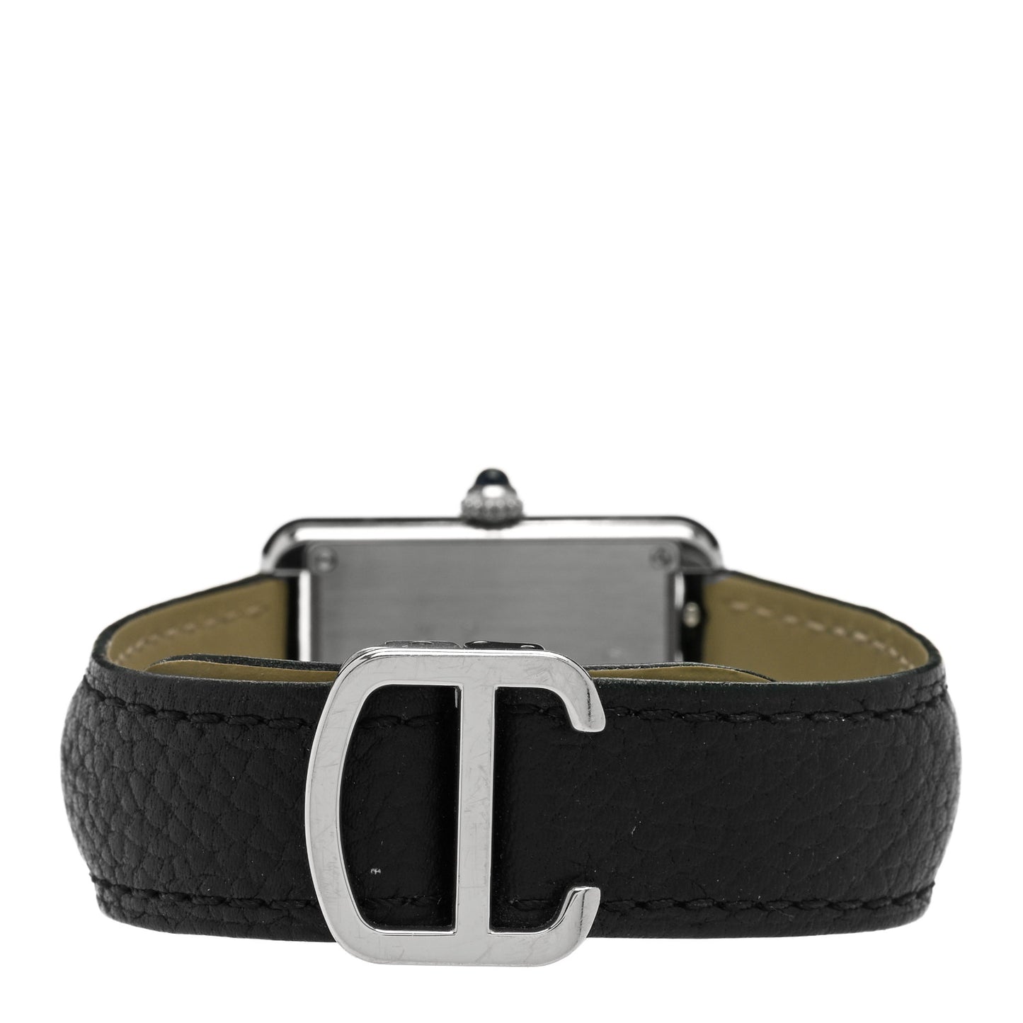 Stainless Steel Calfskin 24mm Tank Solo Quartz Watch