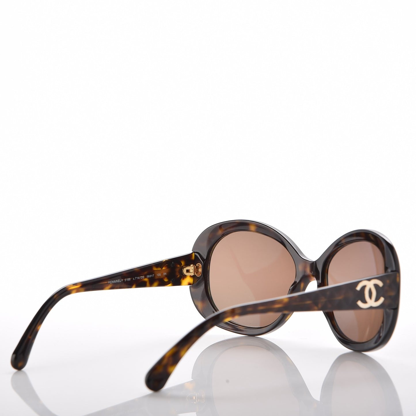 Quilted CC Sunglasses 5188 Tortoise