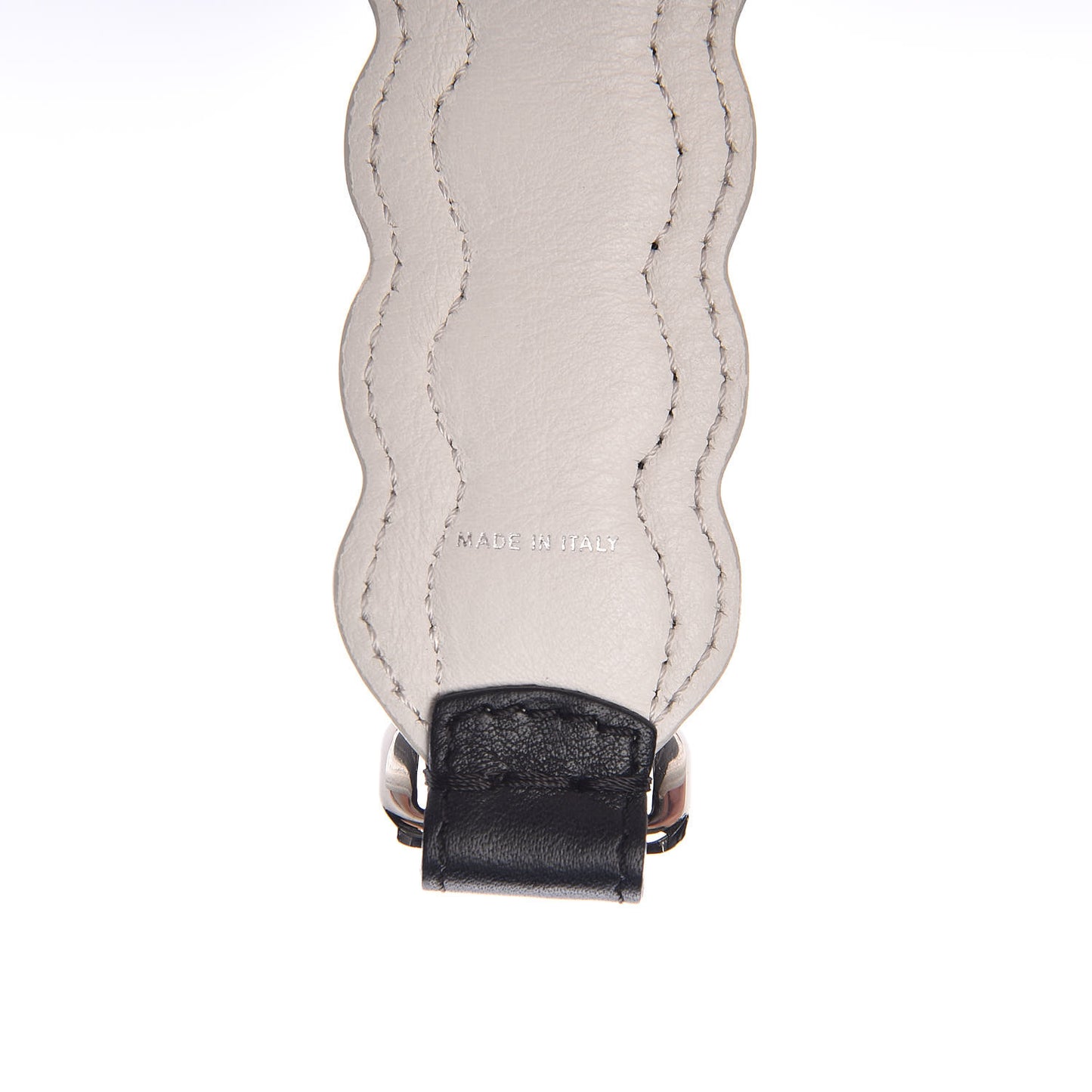 Calfskin Studded Mini Strap You Black Gold Silver