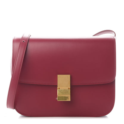 Celine Box Calfskin Medium Classic Box Flap Bag Raspberry 1 of 9