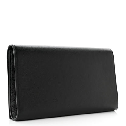 Saint Laurent Calfskin Monogram Large Belle De Jour Clutch Black 3 of 11