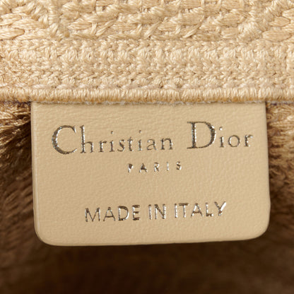Christian Dior Canvas Embroidered D-Bubble Bucket Bag Beige 6 of 10