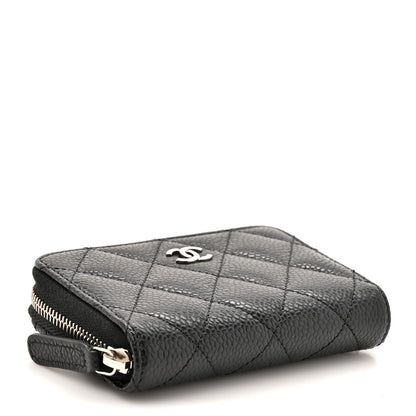 Chanel Caviar Quilted Zip Coin Purse Black 4 of 8