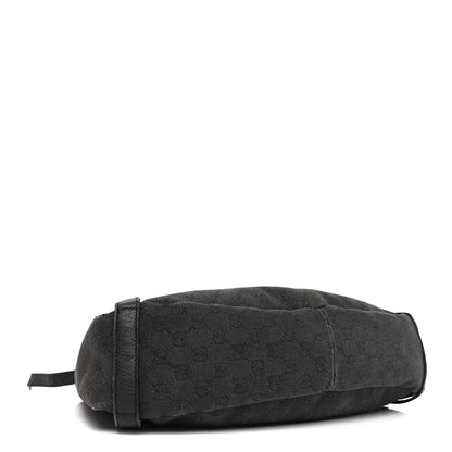 Gucci Monogram Denim Medium Abbey Shoulder Bag Black 4 of 10
