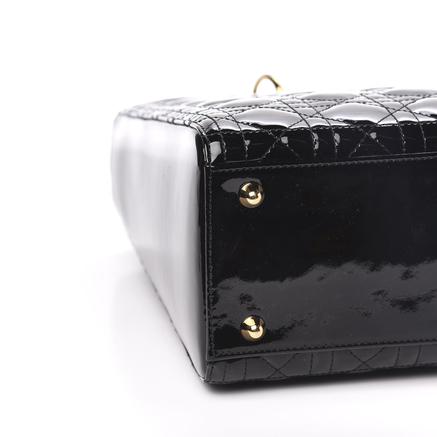 Patent Cannage Large Lady Dior Black