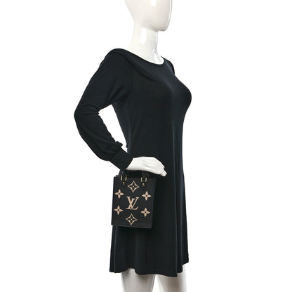 Louis Vuitton Empreinte Monogram Giant Petit Sac Plat Black Beige 2 of 8