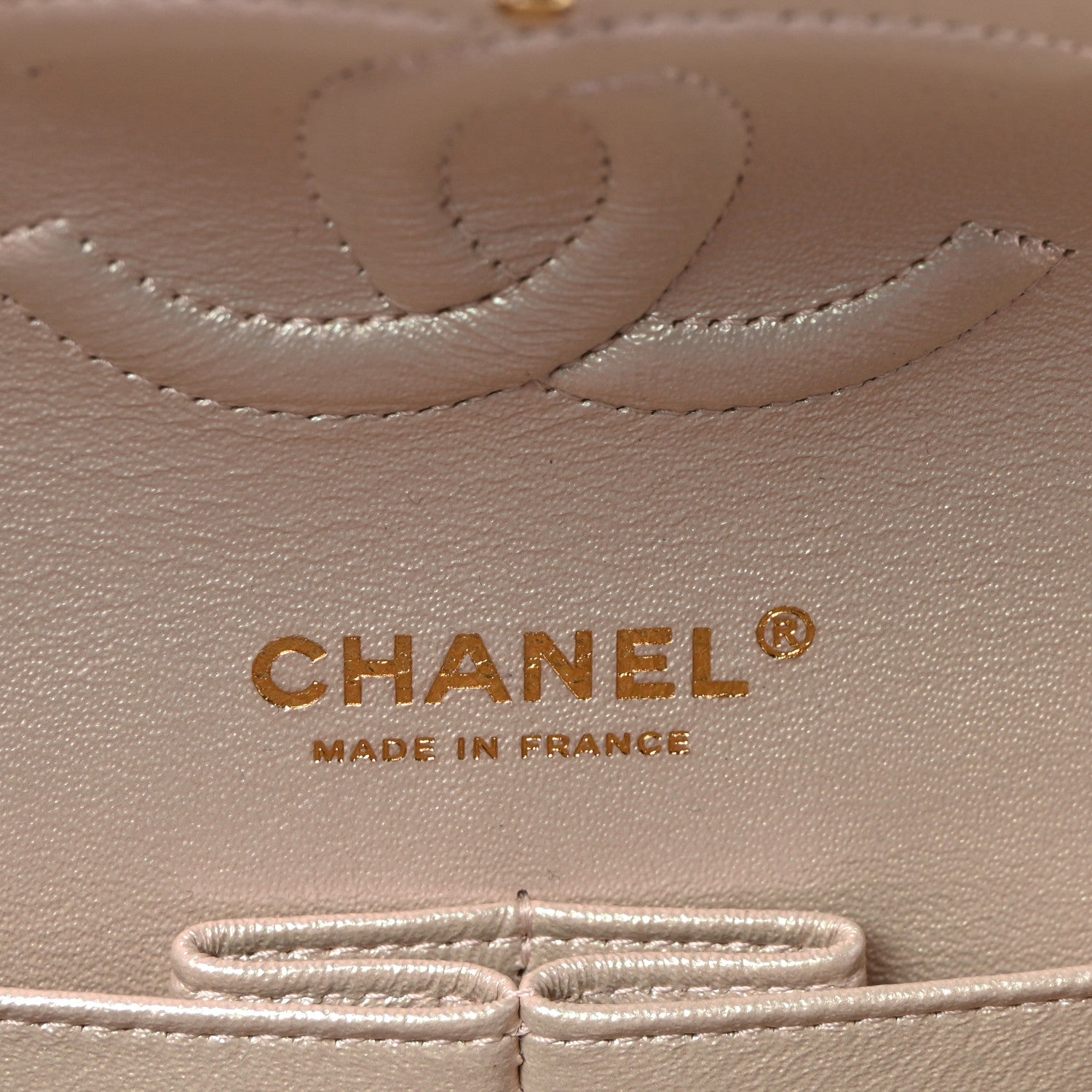 Chanel Iridescent Lambskin Quilted Medium Double Flap Ivory 6 of 11