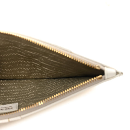 Prada Saffiano Triangle Phone Case Pouch White 5 of 7