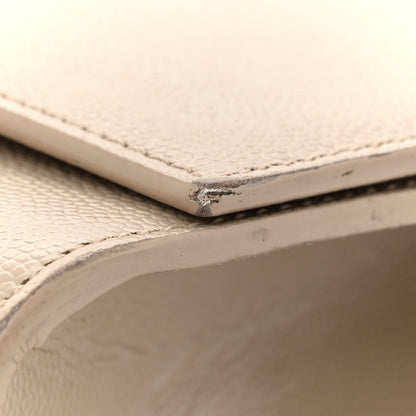 Saint Laurent Grain De Poudre Medium Monogram Kate Satchel Dark Beige 14 of 15